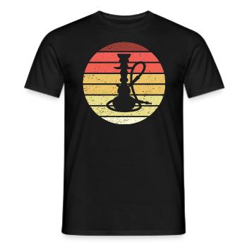 Wasserpfeife Retro Style Vintage - Männer T-Shirt - Schwarz - Vorne - AI Model Male 178 light (178cm)