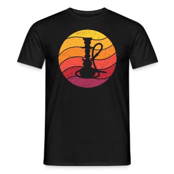 Wasserpfeife Retro Style Vintage - Männer T-Shirt - Schwarz - Vorne - AI Model Male 178 light (178cm)