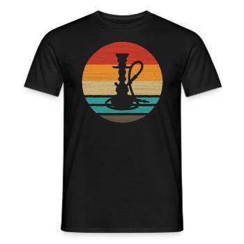 Wasserpfeife Retro Style Vintage - Männer T-Shirt - Schwarz - Vorne - AI Model Male 178 light (178cm)