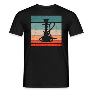 Wasserpfeife Retro Style Vintage - Männer T-Shirt - Schwarz - Vorne - AI Model Male 178 light (178cm)