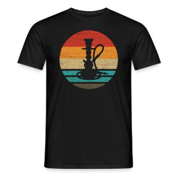 Wasserpfeife Retro Style Vintage - Männer T-Shirt - Schwarz - Vorne - AI Model Male 178 light (178cm)