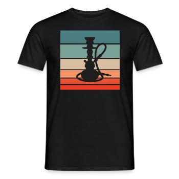 Wasserpfeife Retro Style Vintage - Männer T-Shirt - Schwarz - Vorne - AI Model Male 178 light (178cm)