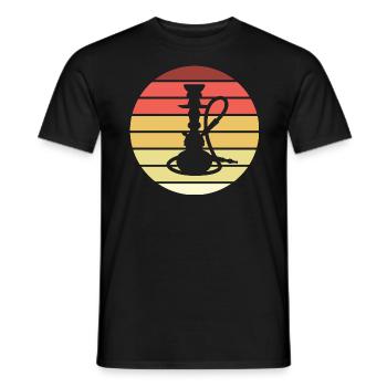 Wasserpfeife Retro Style Vintage - Männer T-Shirt - Schwarz - Vorne - AI Model Male 178 light (178cm)
