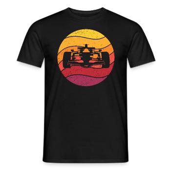 Voiture de course Retro Style Vintage - T-shirt homme - noir - Devant - AI Model Male 178 light (178cm)