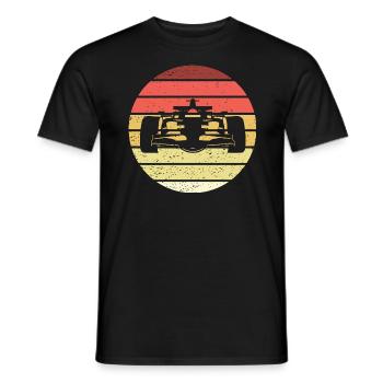 Voiture de course Retro Style Vintage - T-shirt homme - noir - Devant - AI Model Male 178 light (178cm)
