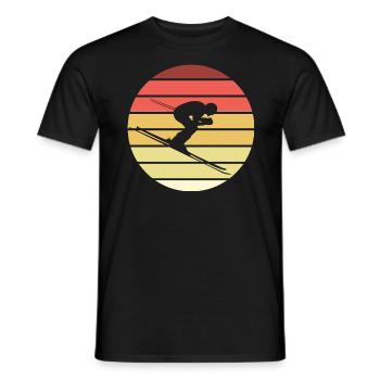 Skifahren Retro Style Vintage - Männer T-Shirt - Schwarz - Vorne - AI Model Male 178 light (178cm)