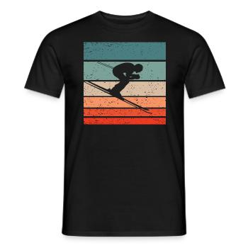 Skifahren Retro Style Vintage - Männer T-Shirt - Schwarz - Vorne - AI Model Male 178 light (178cm)