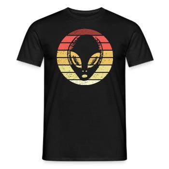 Alien Retro Style Vintage - Männer T-Shirt - Schwarz - Vorne - AI Model Male 178 light (178cm)