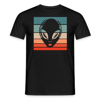 Alien Retro Style Vintage - Männer T-Shirt - Schwarz - Vorne - AI Model Male 178 light (178cm)