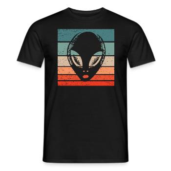 Alien Retro Style Vintage - Männer T-Shirt - Schwarz - Vorne - AI Model Male 178 light (178cm)