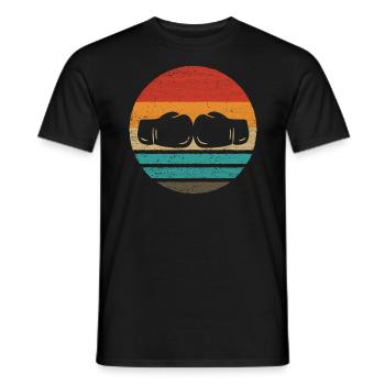 Boxen Retro Style Vintage - Männer T-Shirt - Schwarz - Vorne - AI Model Male 178 light (178cm)