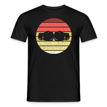 Boxen Retro Style Vintage - Männer T-Shirt - Schwarz - Vorne - AI Model Male 178 light (178cm)