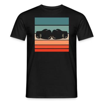 Boxen Retro Style Vintage - Männer T-Shirt - Schwarz - Vorne - AI Model Male 178 light (178cm)