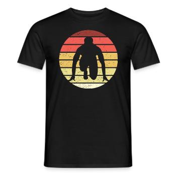 Running Retro Style Vintage - Men's T-Shirt - black - Front - AI Model Male 178 light (178cm)