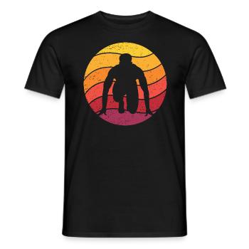 Running Retro Style Vintage - Men's T-Shirt - black - Front - AI Model Male 178 light (178cm)
