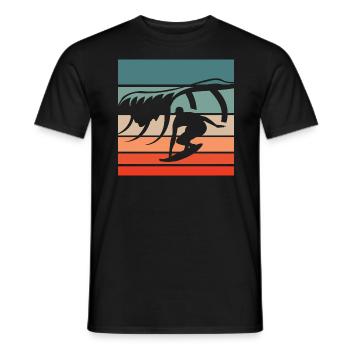 Surfen Retro Style Vintage - Männer T-Shirt - Schwarz - Vorne - AI Model Male 178 light (178cm)