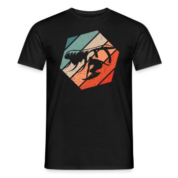 Surfen Retro Style Vintage - Männer T-Shirt - Schwarz - Vorne - AI Model Male 178 light (178cm)
