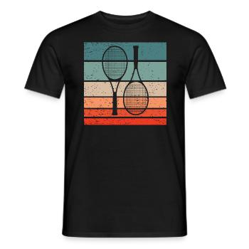 Tennis Retro Style Vintage - Männer T-Shirt - Schwarz - Vorne - AI Model Male 178 light (178cm)