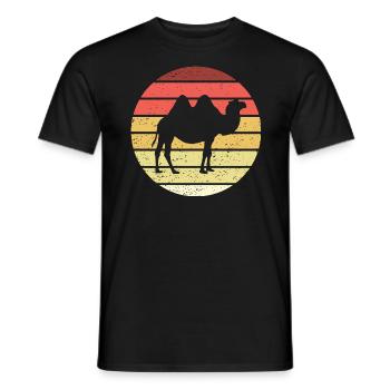 Camel Retro Style Vintage - Men's T-Shirt - black - Front - AI Model Male 178 light (178cm)