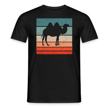 Camel Retro Style Vintage - Men's T-Shirt - black - Front - AI Model Male 178 light (178cm)