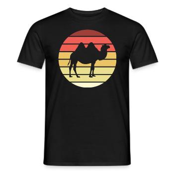 Camel Retro Style Vintage - Men's T-Shirt - black - Front - AI Model Male 178 light (178cm)