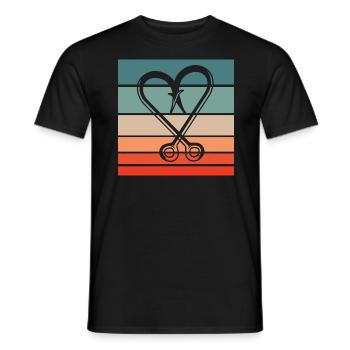 Crochet de pêche Retro Style Vintage - T-shirt homme - noir - Devant - AI Model Male 178 light (178cm)