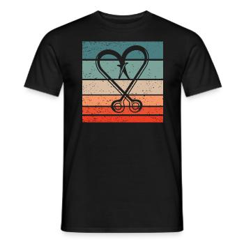 Crochet de pêche Retro Style Vintage - T-shirt homme - noir - Devant - AI Model Male 178 light (178cm)