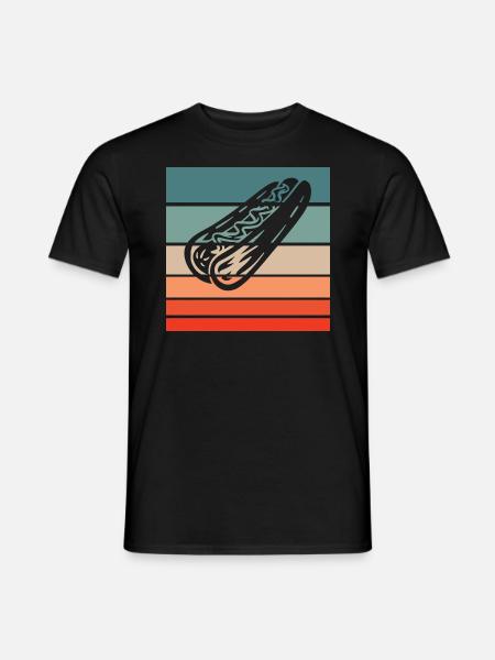 Hotdog Retro Style Vintage - Männer T-Shirt - Schwarz