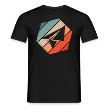 Paper Plane Retro Style Vintage - T-shirt homme - noir - Devant - AI Model Male 178 light (178cm)