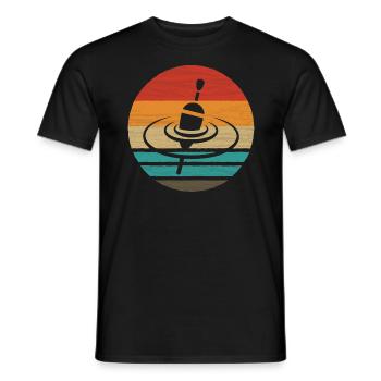 Pose Pêche Nageur Rétro Style Vintage - T-shirt homme - noir - Devant - AI Model Male 178 light (178cm)