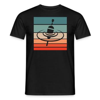Pose Pêche Nageur Rétro Style Vintage - T-shirt homme - noir - Devant - AI Model Male 178 light (178cm)