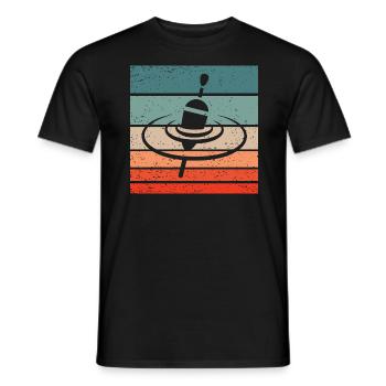Pose Pêche Nageur Rétro Style Vintage - T-shirt homme - noir - Devant - AI Model Male 178 light (178cm)