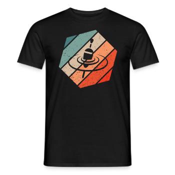 Pose Pêche Nageur Rétro Style Vintage - T-shirt homme - noir - Devant - AI Model Male 178 light (178cm)