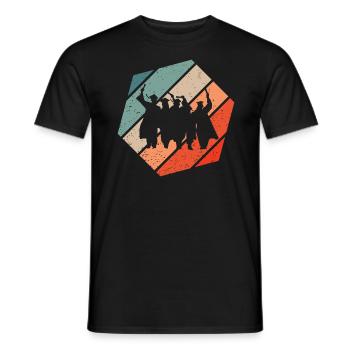 Cérémonie de remise des diplômes Retro Style Vintage - T-shirt homme - noir - Devant - AI Model Male 178 light (178cm)