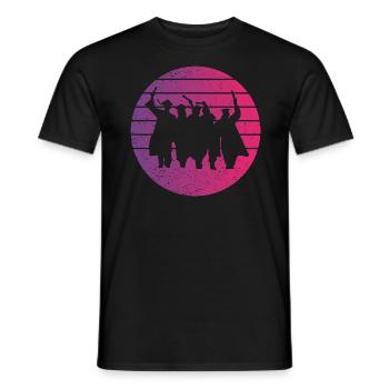 Cérémonie de remise des diplômes Retro Style Vintage - T-shirt homme - noir - Devant - AI Model Male 178 light (178cm)
