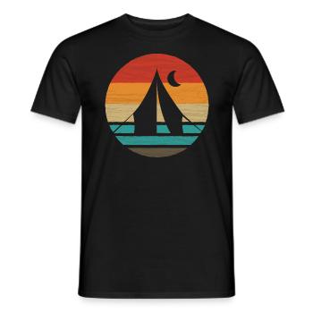 Camping Retro Style Vintage - T-shirt homme - noir - Devant - AI Model Male 178 light (178cm)