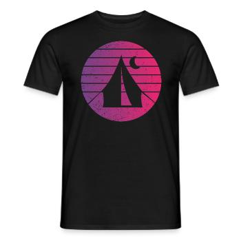 Camping Retro Style Vintage - T-shirt homme - noir - Devant - AI Model Male 178 light (178cm)
