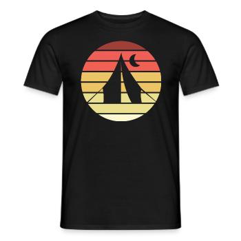 Camping Retro Style Vintage - Men's T-Shirt - black - Front - AI Model Male 178 light (178cm)