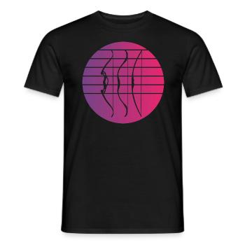 Archery Retro Style Vintage - Men's T-Shirt - black - Front - AI Model Male 178 light (178cm)