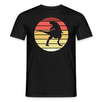 Dinosaure Rétro Style Vintage - T-shirt homme - noir - Devant - AI Model Male 178 light (178cm)
