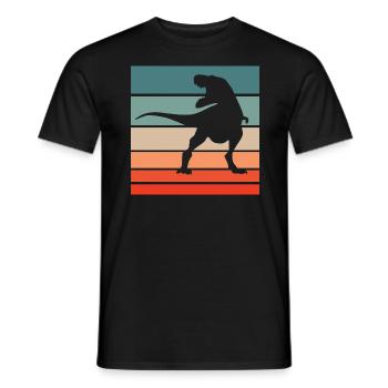 Dinosaure Rétro Style Vintage - T-shirt homme - noir - Devant - AI Model Male 178 light (178cm)