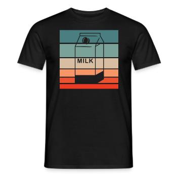 Milchkarton Retro Style Vintage - Männer T-Shirt - Schwarz - Vorne - AI Model Male 178 light (178cm)