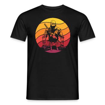Ninja Retro Style Vintage - Männer T-Shirt - Schwarz - Vorne - AI Model Male 178 light (178cm)