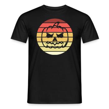 Citrouille Rétro Style Vintage - T-shirt homme - noir - Devant - AI Model Male 178 light (178cm)