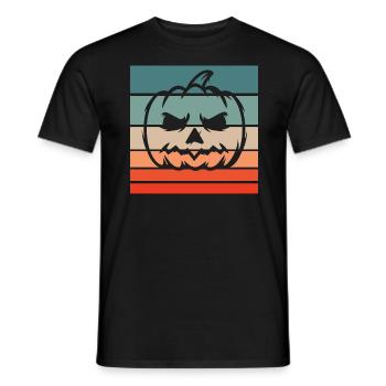 Citrouille Rétro Style Vintage - T-shirt homme - noir - Devant - AI Model Male 178 light (178cm)