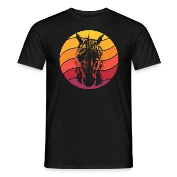 Einhorn Retro Style Vintage - Männer T-Shirt - Schwarz - Vorne - AI Model Male 178 light (178cm)