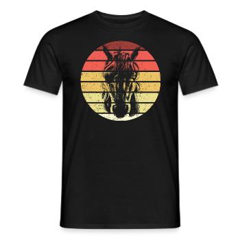 Einhorn Retro Style Vintage - Männer T-Shirt - Schwarz - Vorne - AI Model Male 178 light (178cm)