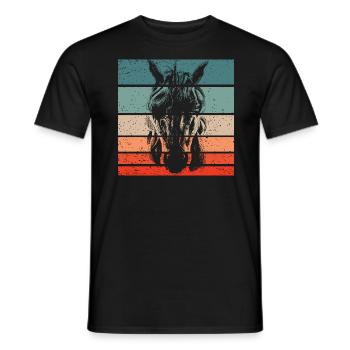 Licorne Rétro Style Vintage - T-shirt homme - noir - Devant - AI Model Male 178 light (178cm)