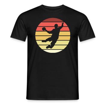 Joueur de Handball Retro Style Vintage - T-shirt homme - noir - Devant - AI Model Male 178 light (178cm)