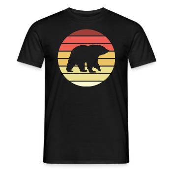 Ours Retro Style Vintage - T-shirt homme - noir - Devant - AI Model Male 178 light (178cm)